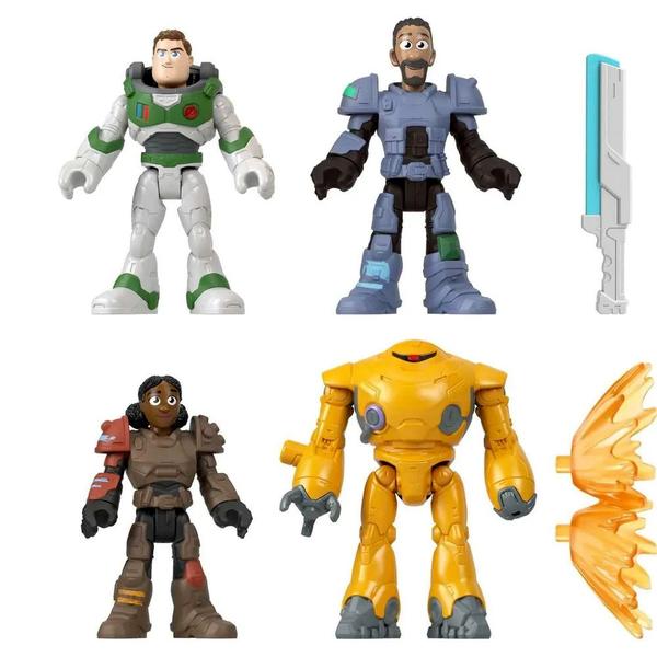 Imagem de Bonecos Playset Imaginext Buzz Lightyear - Zyclops - Mo Morrison - Izzy Hawthorne - Disney Pixar - Mattel Brinquedos