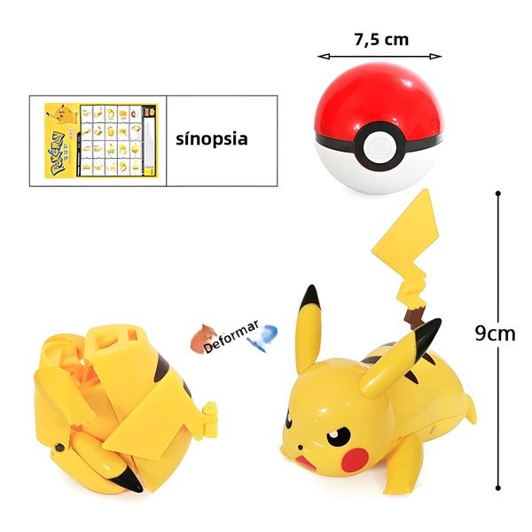 Imagem de Bonecos Pokémon Pikachu e Snorlax - Modelo de Dupla Morfologia Deformada