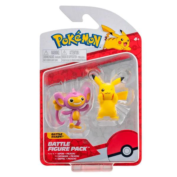 Imagem de Bonecos Pokémons Sunny Pikachu + Aipom Battle Figure 4+ 2779