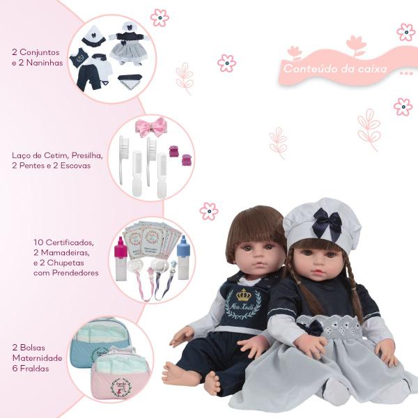 Bonecos Reborn Gemêos Recém Nascidos Corpo De Vinil Lindos - Cegonha Reborn Dolls Imagem de Bonecos Reborn Gemêos Recém Nascidos Corpo De Vinil Lindos