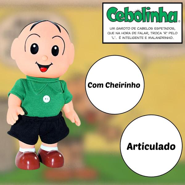 Imagem de Bonecos Turma da Monica 24cm Cebolinha Magali Cascão Milena Em Vinil Articulados Clássicos Sid Nyl