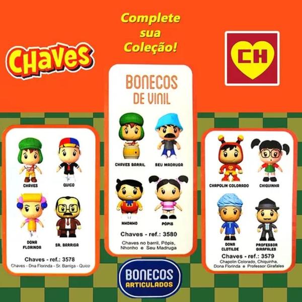 Imagem de Bonecos Turma Do Chaves Oficial 4 Unid Lider Brinquedo 3579