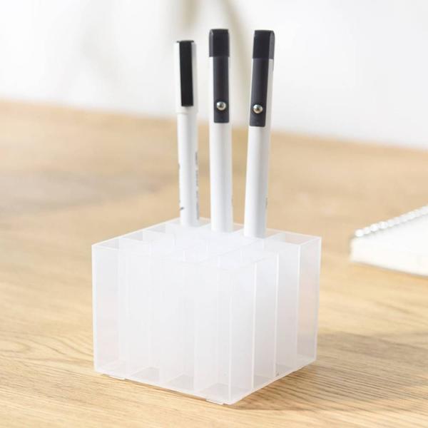 Imagem de Bonito DIY 16 Palace Grid Pen Holder, plástico fosco