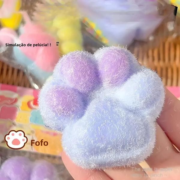 Imagem de Bonito Macio Squeeze Gato Pata Alívio Do Estresse Brinquedo Pegajoso Descompressão Relaxante Squishy