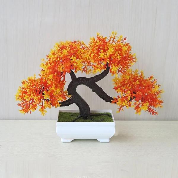 Imagem de Bonsai Artificial Dragão Bigode - Planta Verde para Decoração de Mesa e Escritório