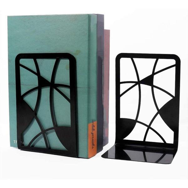 Imagem de Bookends Wokex Shelf Suporte de livros de mesa Black Metal 17,5x12x9,5