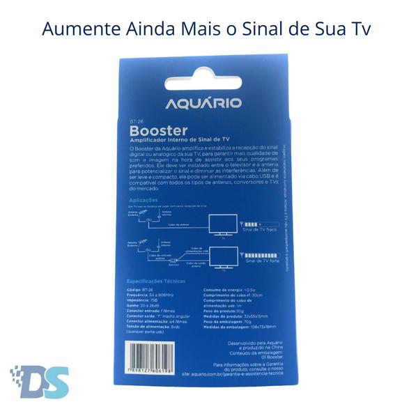 Imagem de Booster Amplificador De Sinal Interno Para TV Aquário Bt-26