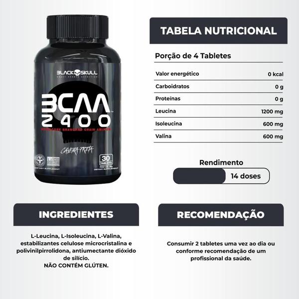 Bope Pré Treino 300g + Bcaa 2400mg 30 Caps Black Skull Imagem de Bope Pré Treino 300g + Bcaa 2400mg 30 Caps Black Skull