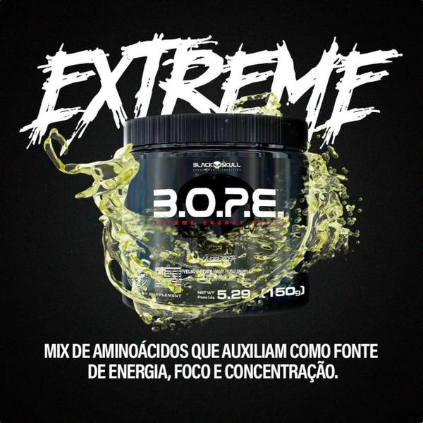 Imagem de BOPE Pré Treino Black Skull - B.O.P.E. Caveira Preta - Energia / Força