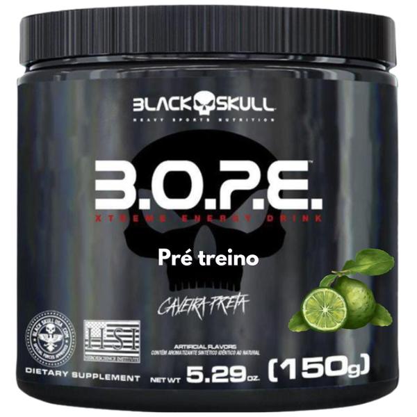 Imagem de BOPE Pré Treino Black Skull - B.O.P.E. Caveira Preta - Energia / Força