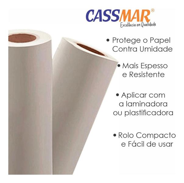 Imagem de Bopp Para Laminação Soft Touch Aveludado 22cmx10m Cassmar 01un