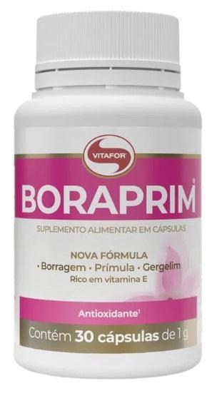 Boraprim Óleos Borragem Prímula e Gergelim Vitafor 30 Cápsulas Imagem de Boraprim Óleos Borragem Prímula e Gergelim Vitafor 30 Cápsulas
