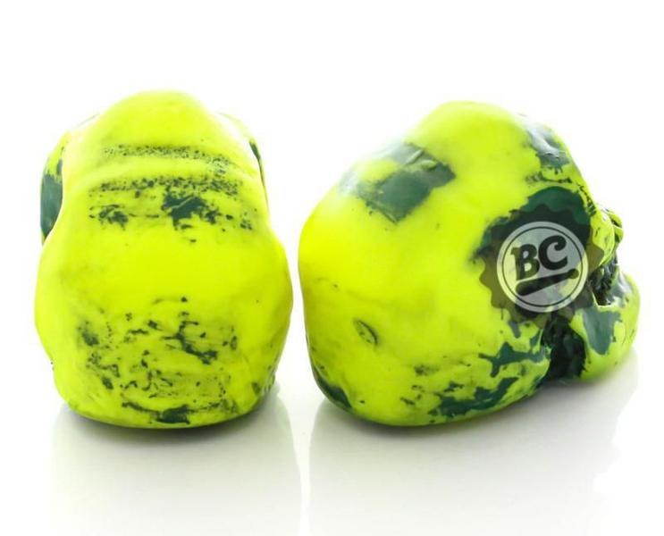 Imagem de Borboleta Gorilla Caveira Neon Amarelo BPCNA para Estantes de Prato 8mm Kit com 2 Unidades 