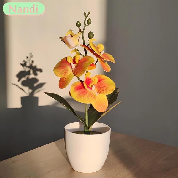 Imagem de Borboleta Orquídea Artificial para Decoração de Casa e Escritório