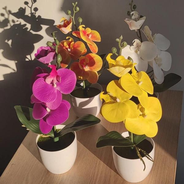 Imagem de Borboleta Orquídea Artificial para Decoração de Casa e Escritório