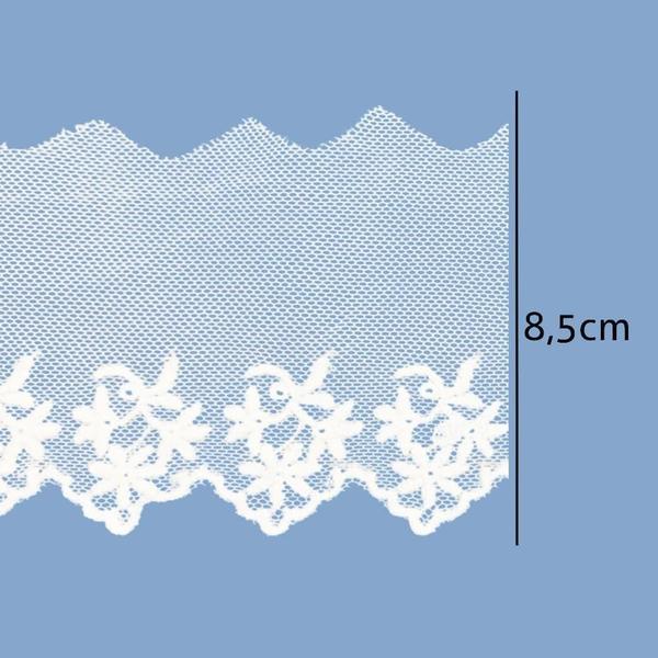 Imagem de Bordado com Tule Luli 126040A 8,5cm Peca com 13,7 Metros