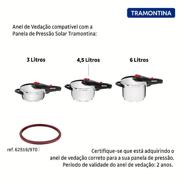 Imagem de Borracha Anel Silicone 22Cm Panela Pressão Solar Tramontina