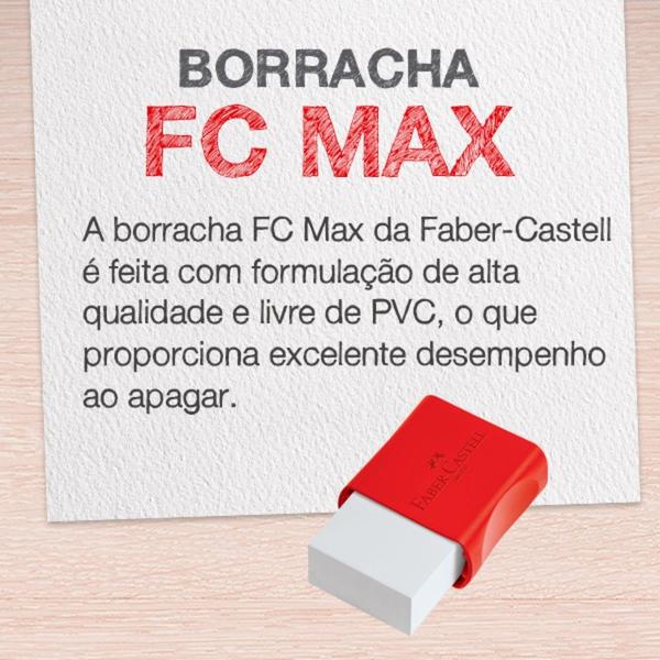 Imagem de Borracha com Capa FC Max Rosa Faber Castell Caixa Com 24 Un.