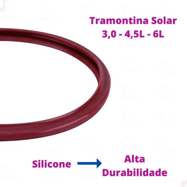 Imagem de Borracha De Silicone Original Panela De Pressão Tramontina Solar 3 / 4,5 / 6 L