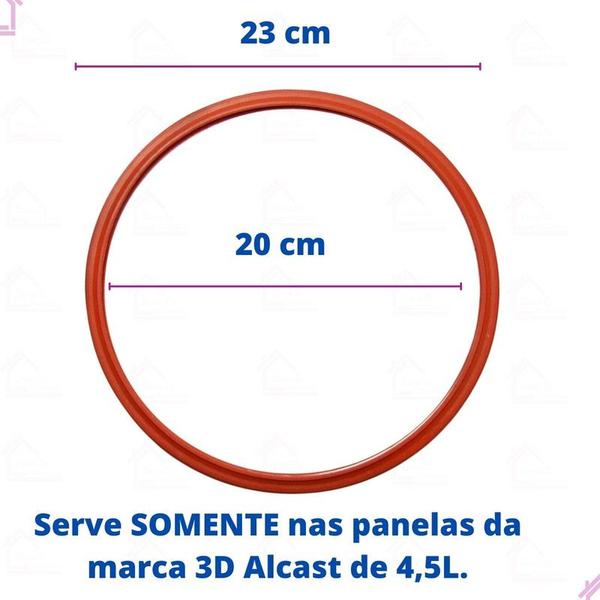 Imagem de Borracha De Silicone Panela De Pressão 3D Alcast 4,5 Litros