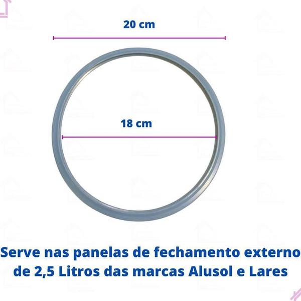 Imagem de Borracha De Silicone Panela De Pressão Alusol E Lares 2,5 L