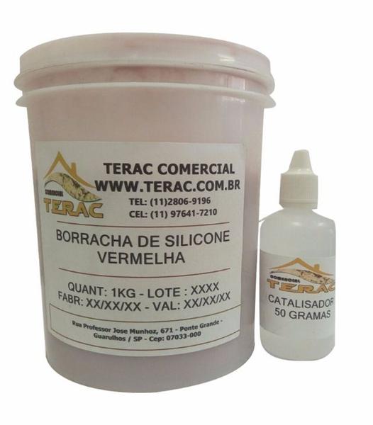 Imagem de Borracha de Silicone para Altas Temperaturas -  Vermelha 1kg -  Terac