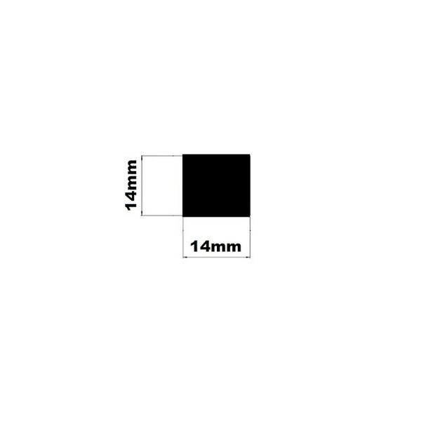 Imagem de Borracha de Vedação Esponja Batente Ruído Som 14x14mm 2mt