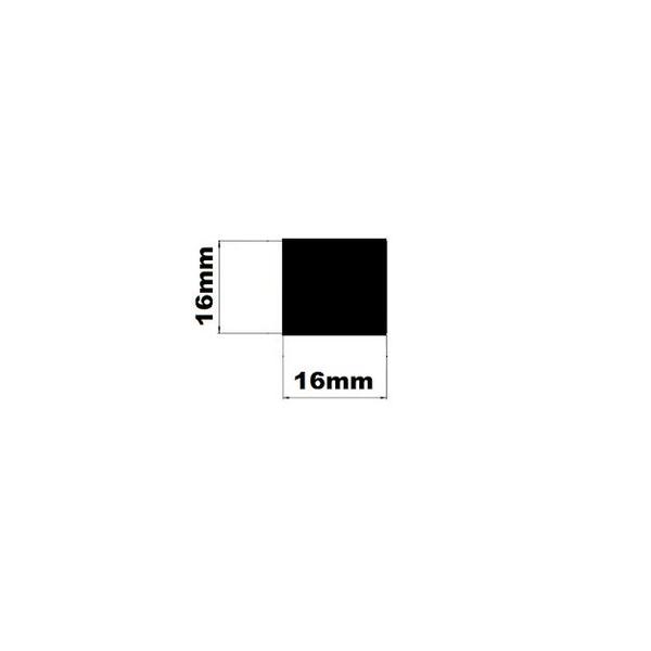 Imagem de Borracha de Vedação Esponja Batente Ruído Som 16x16mm 2mt