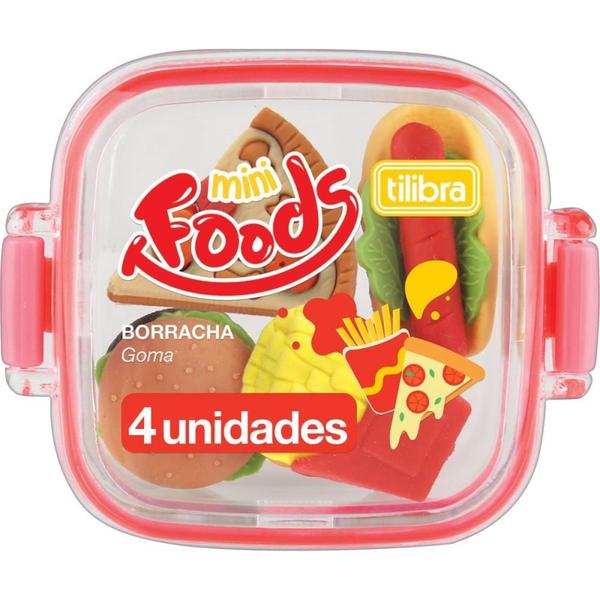 Imagem de Borracha Decorada Mini Foods - Conjunto com 4 Peças