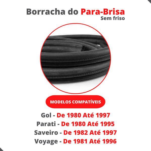 Imagem de Borracha Do Parabrisa Vidro Dianteiro Gol 1980 Até 1997