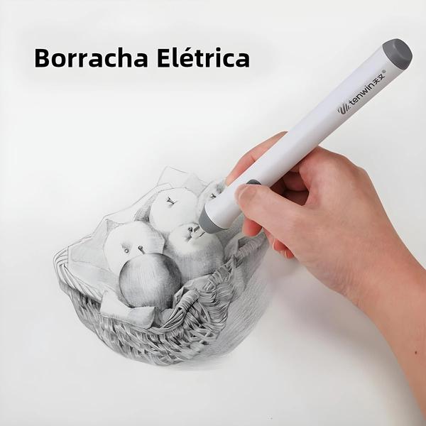 Imagem de Borracha Elétrica Ajustável Com Recargas Alimentada Por Bateria Para Material Escolar De Desenho De