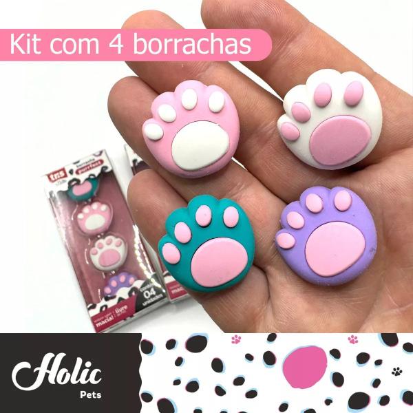 Imagem de Borracha escolar holic purrfect patinhas - 4 unidades - tris