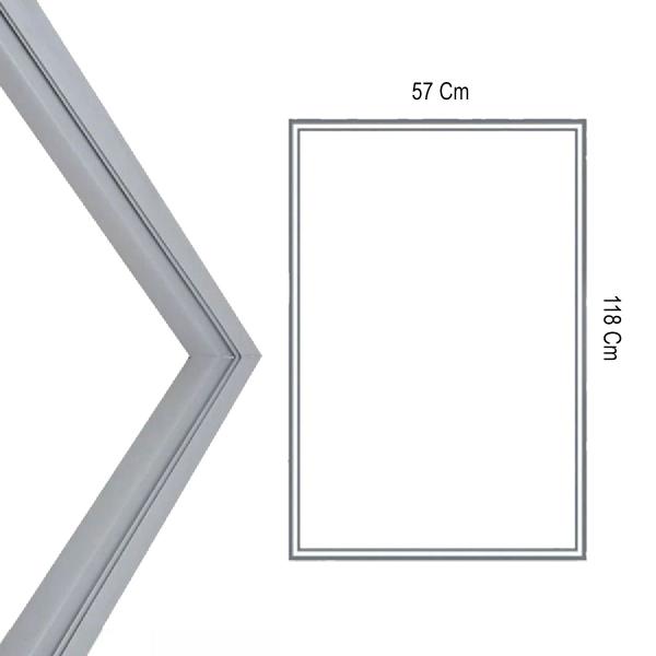 Imagem de Borracha Gaxeta Geladeira Para Esmaltec Rcd38 Porta 57x118 Canaleta