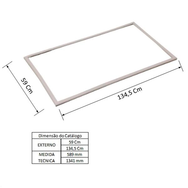 Imagem de Borracha Gaxeta Magnética Freezer Vertical Brastemp VU28