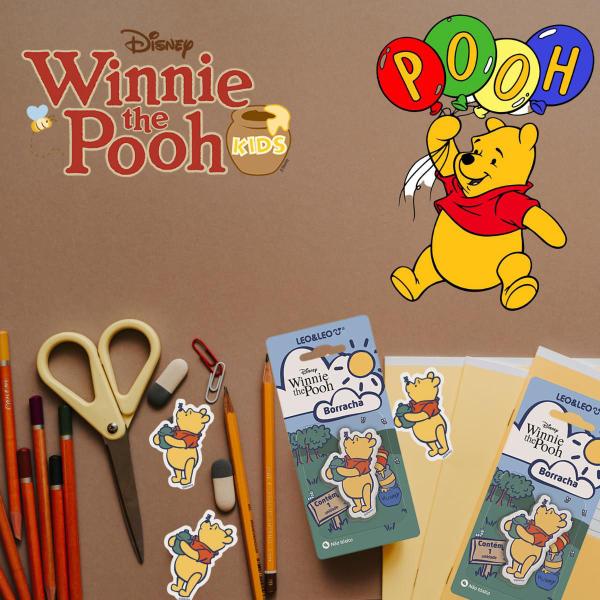 Imagem de Borracha infantil decorada ursinho pooh 1 unidade - leo&leo