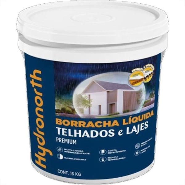 Imagem de Borracha Liquida Impermeabilizante Balde Hydronorth Branca 4,6Kg 96971