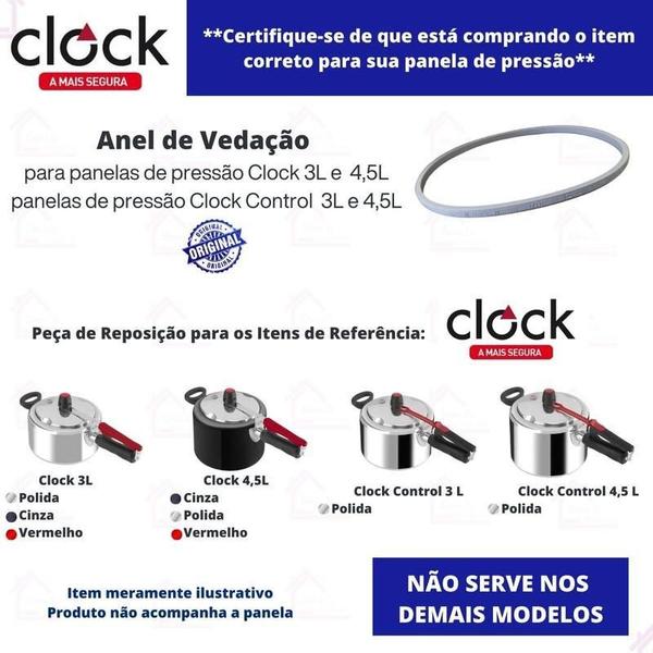 Borracha Panela De Pressão Clock E Rochedo 3 E 4,5L Imagem de Borracha Panela De Pressão Clock E Rochedo 3 E 4,5L