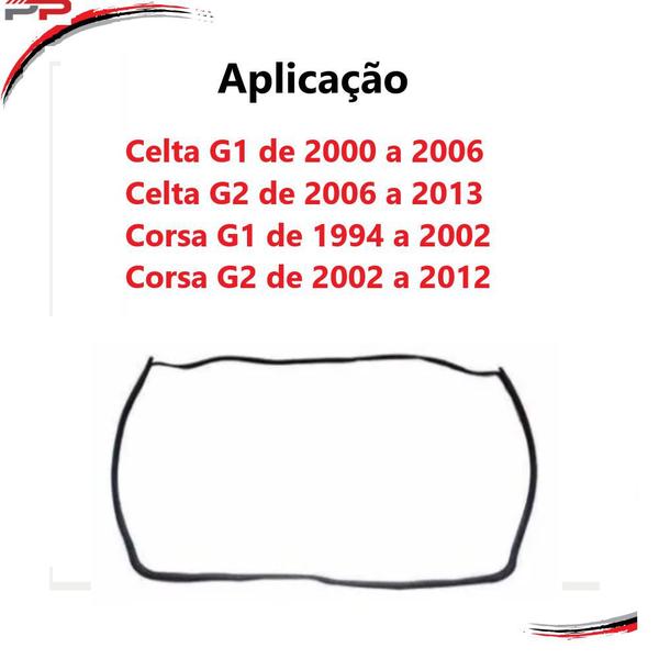 Borracha Para-brisa Aba Larga Prisma, Celta, Corsa Todos - Uniflex Imagem de Borracha Para-brisa Aba Larga Prisma, Celta, Corsa Todos