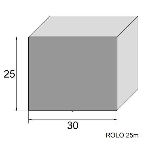 Imagem de Borracha Perfil Esponjoso SBR Macio 30x25mm Vedação - 10 Metros Borrachas Londrina