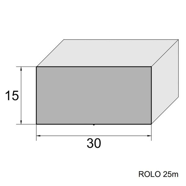 Imagem de Borracha Perfil Esponjoso Vedação Macio 30x15mm Borrachas Londrina - 6 Metros