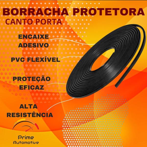 Imagem de Borracha Protetor Canto Borda Porta Renault Kwid 5 Mts Preto