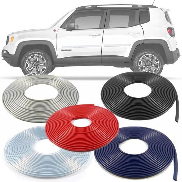 Imagem de Borracha Protetor de Borda Jeep Renegade 2015 16 17 18 19 - 10 Metros Fabricado em PVC Encaixe Autoadesivo