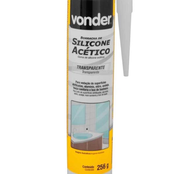 Imagem de Borracha Silicone Transparente 256G Acético Vonder