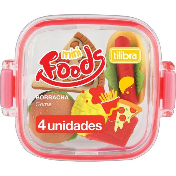 Imagem de Borracha Tilibra Lacheira Foods 4 Und