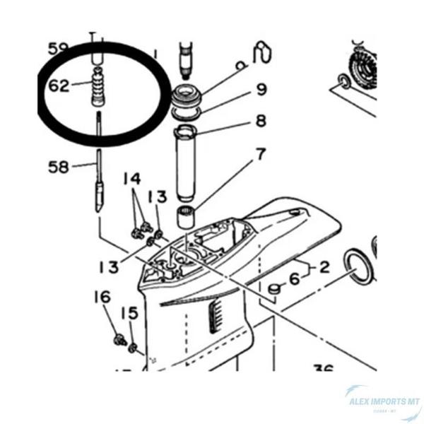 Imagem de Borracha Vedaçao Vareta Cambio Suzuki 20/25 Hp Suzuque