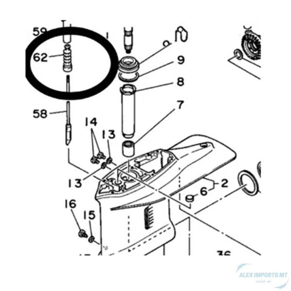 Imagem de Borracha Vedacao Vareta Cambio Yamaha 40 Hp