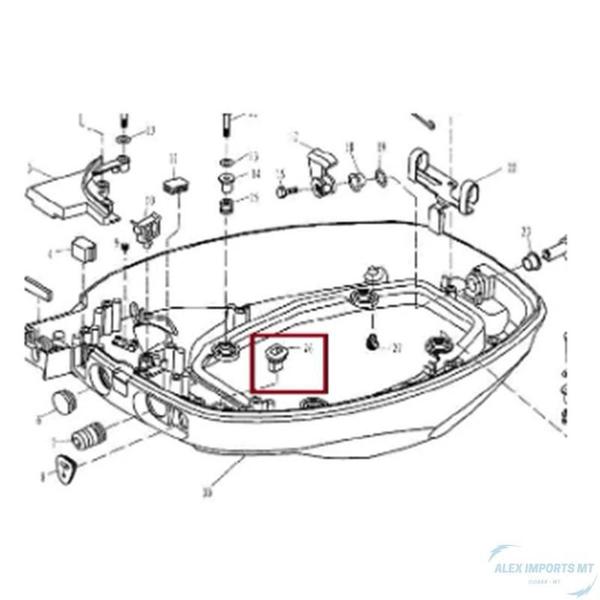 Imagem de Borracha Vedaçao Yamaha 9.9 / 15 Hp Motor De Poupa Iamara