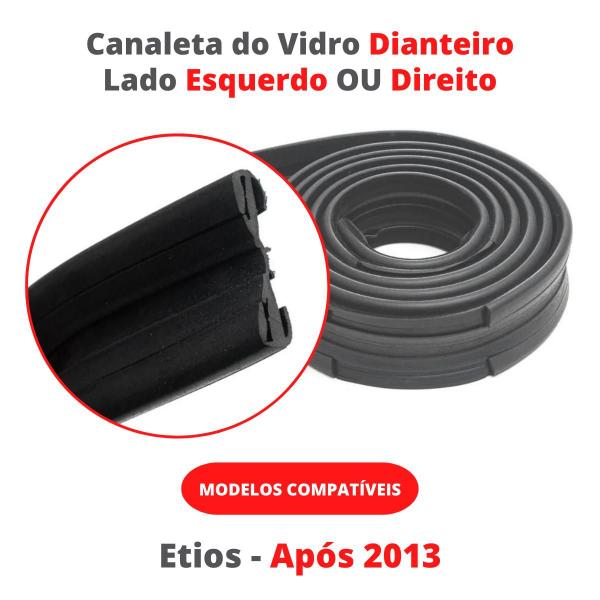 Imagem de Borracha Vidro Canaleta Dianteira Esquerda Direita Etios 13