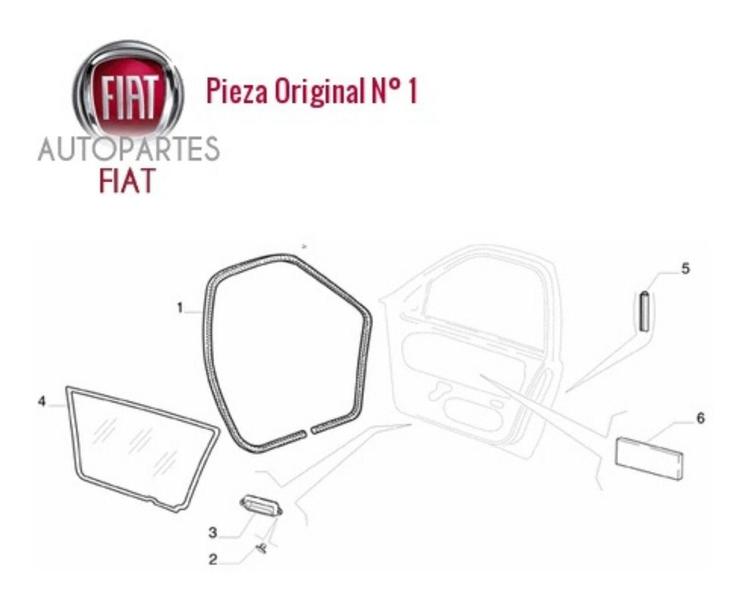 Imagem de Borrachas Da Porta Fiat Palio Strada DIANTEIRA Original 51938600