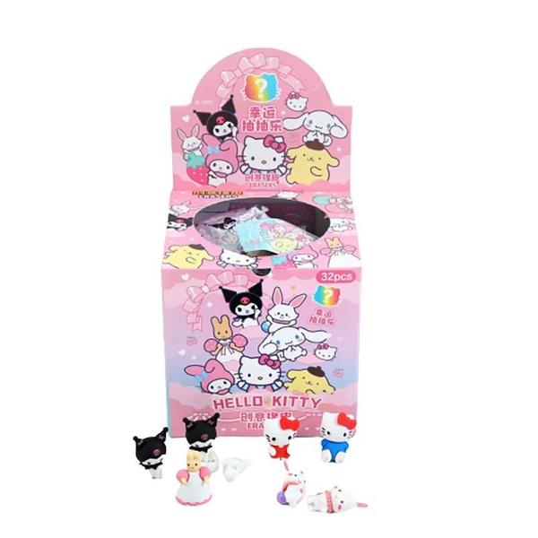 Borrachas Kawaii Sanrio 3D - Kuromi, Hello Kitty - 16/32 Peças - Kit de Papelaria Imagem de Borrachas Kawaii Sanrio 3D - Kuromi, Hello Kitty - 16/32 Peças - Kit de Papelaria